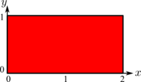 Double integral over rectangular region