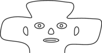 Flattened image of head