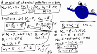Solving a model of chemical pollution in a lake